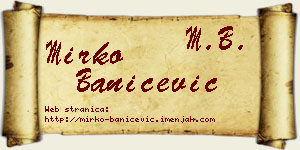 Mirko Banićević vizit kartica